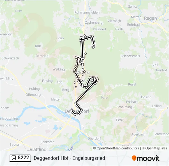 8222 Bus Line Map