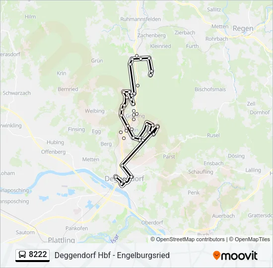 8222 Bus Line Map