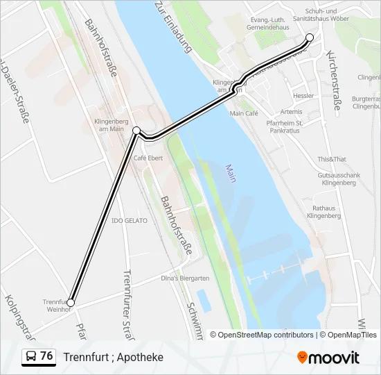 76 Bus Line Map