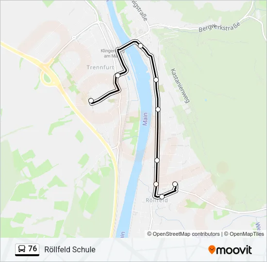 76 Bus Line Map