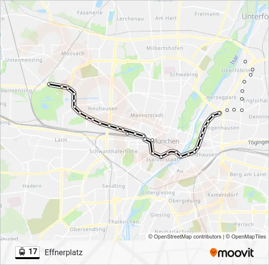 Трамвай 17: карта маршрута