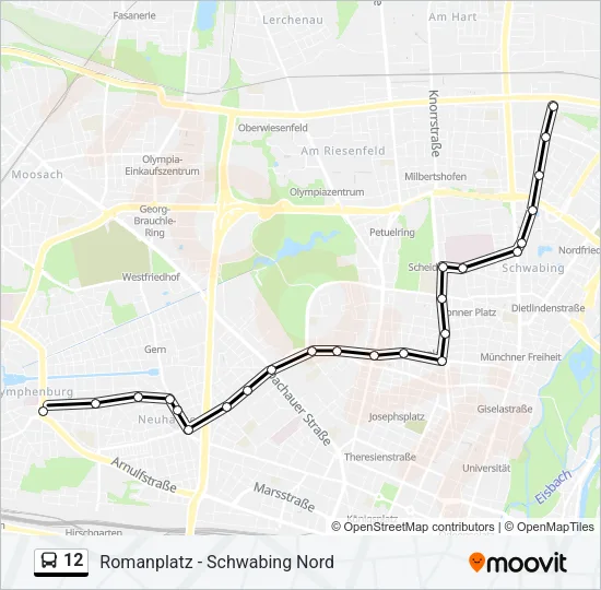 12 Bus Line Map