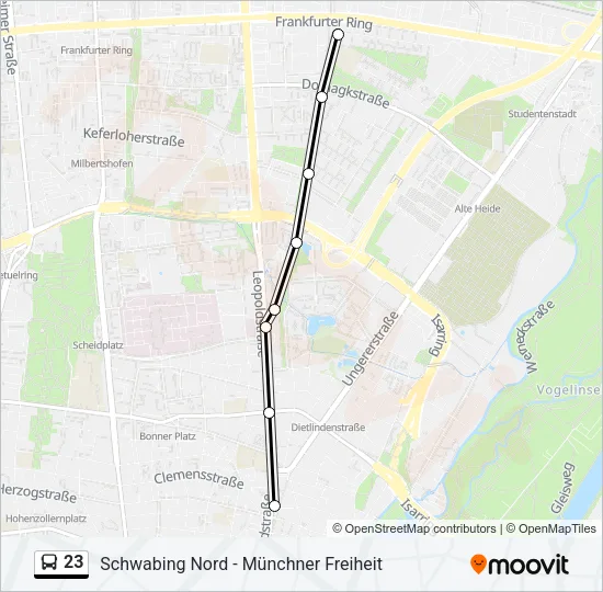 23 Bus Line Map