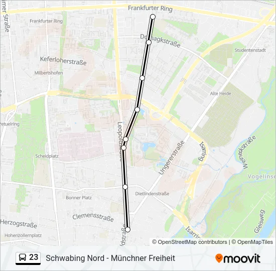 23 Bus Line Map