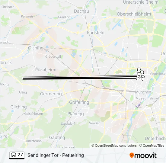 27 Bus Line Map