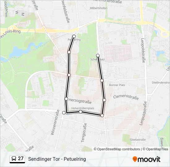 27 Bus Line Map