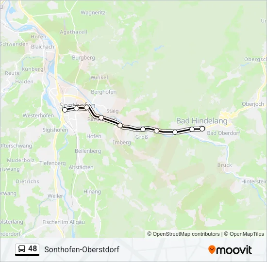 Автобус 48: карта маршрута