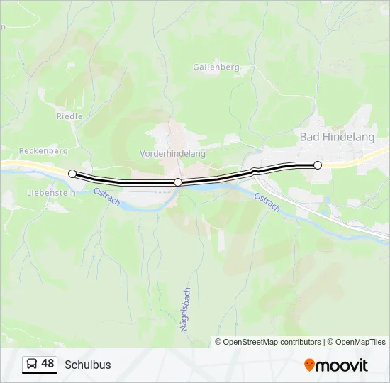 Автобус 48: карта маршрута