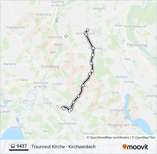 Автобус 9437: карта маршрута