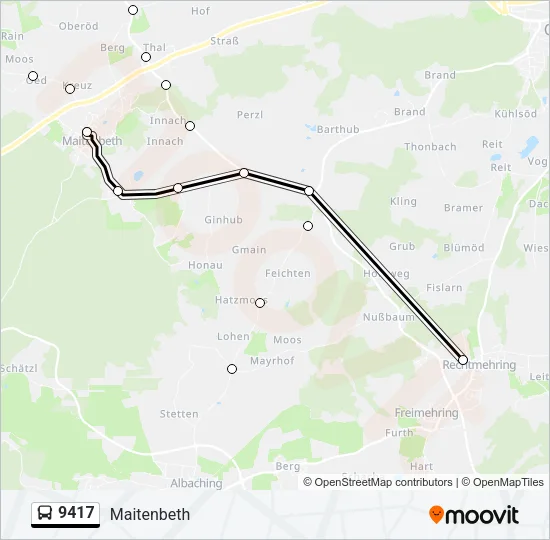 9417 Bus Line Map