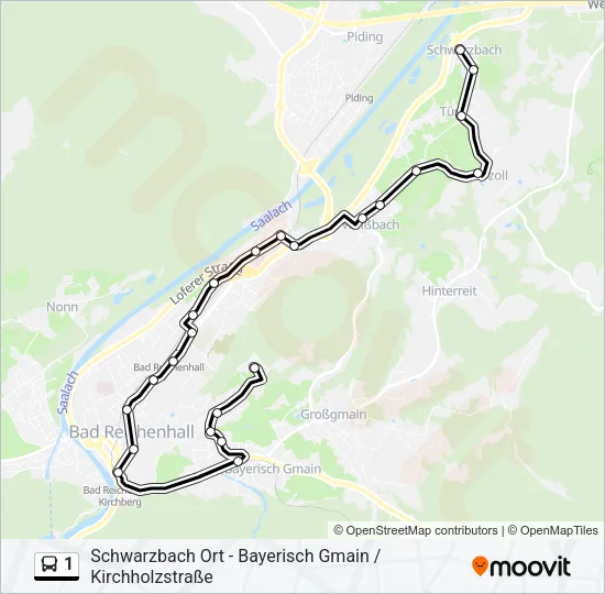 1 Bus Line Map