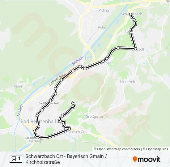 1 Bus Line Map