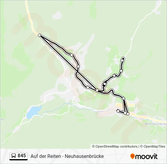 Автобус 845: карта маршрута