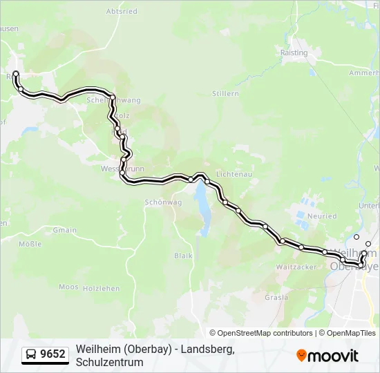 9652 Bus Line Map