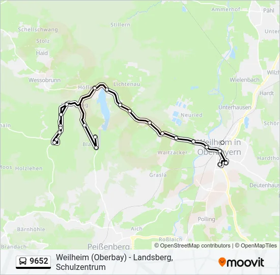 9652 Bus Line Map