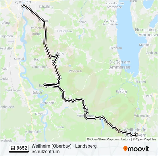 9652 Bus Line Map