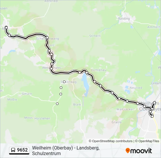9652 Bus Line Map