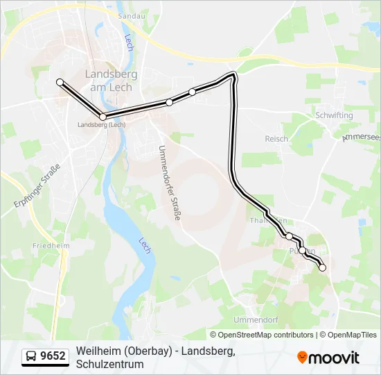 9652 Bus Line Map