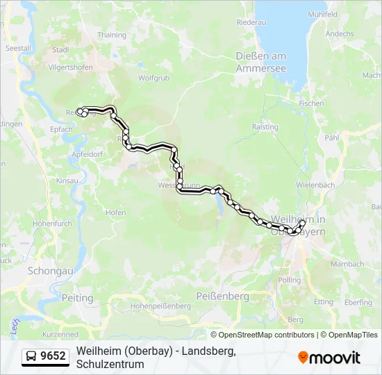 9652 Bus Line Map