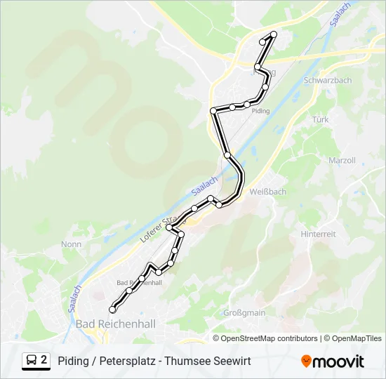 2 Bus Line Map