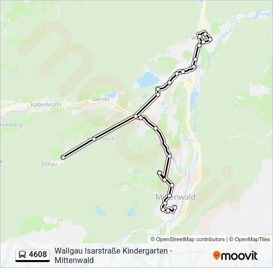 Автобус 4608: карта маршрута