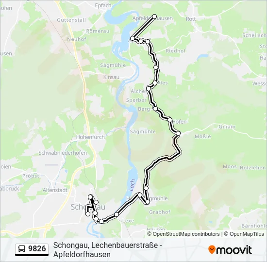 9826 Bus Line Map