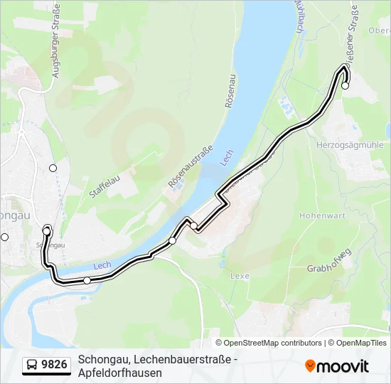 9826 Bus Line Map