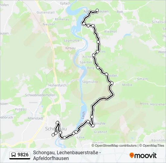 9826 Bus Line Map