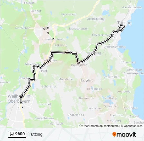 9600 Bus Line Map