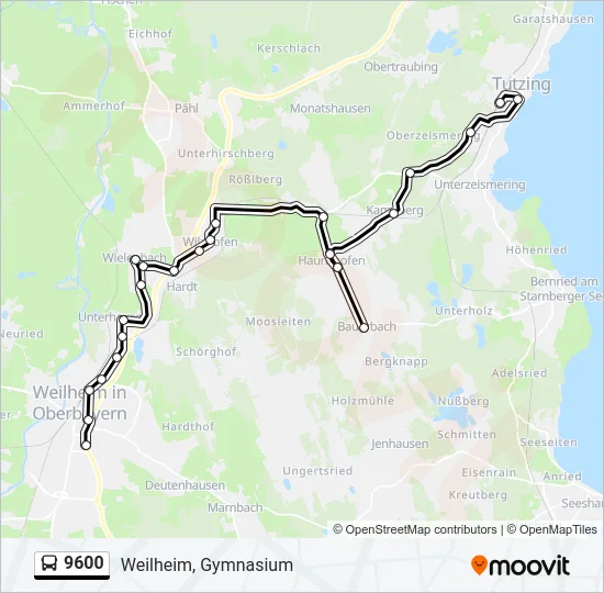 9600 Bus Line Map