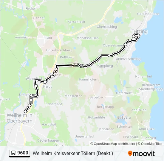 9600 Bus Line Map