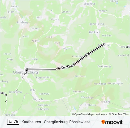 76 Bus Line Map