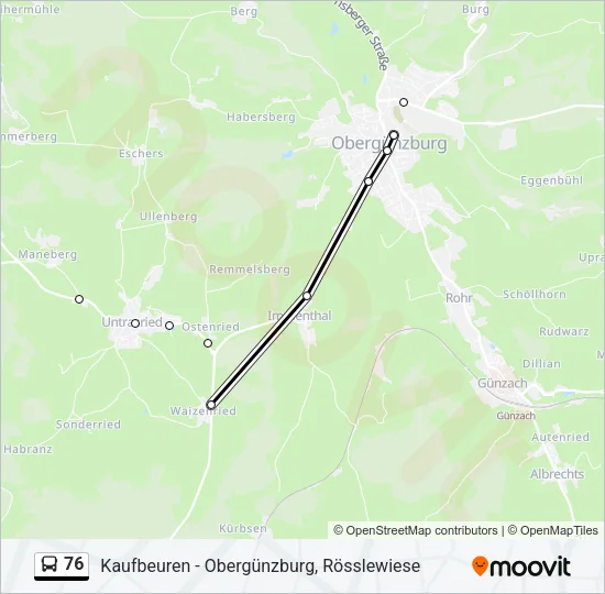 76 Bus Line Map