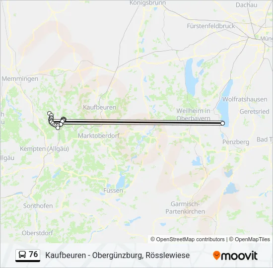 76 Bus Line Map