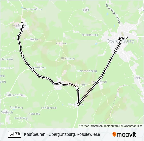 76 Bus Line Map