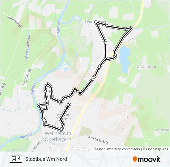 4 Bus Line Map