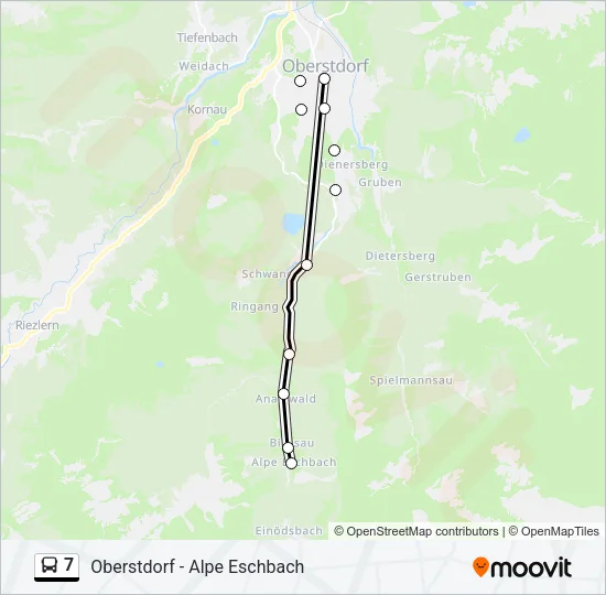 7 Bus Line Map
