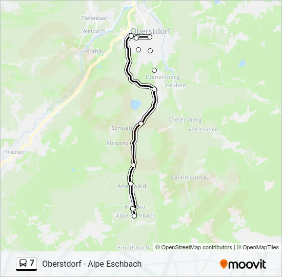 7 Bus Line Map