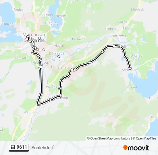 9611 Bus Line Map