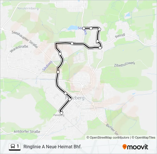1 Bus Line Map