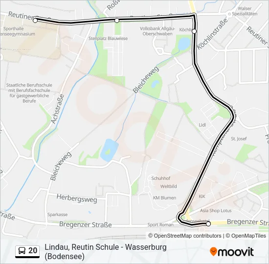 20 Bus Line Map