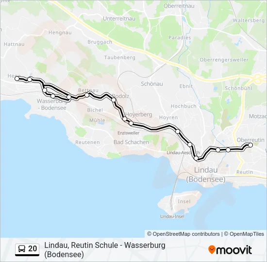 20 Bus Line Map