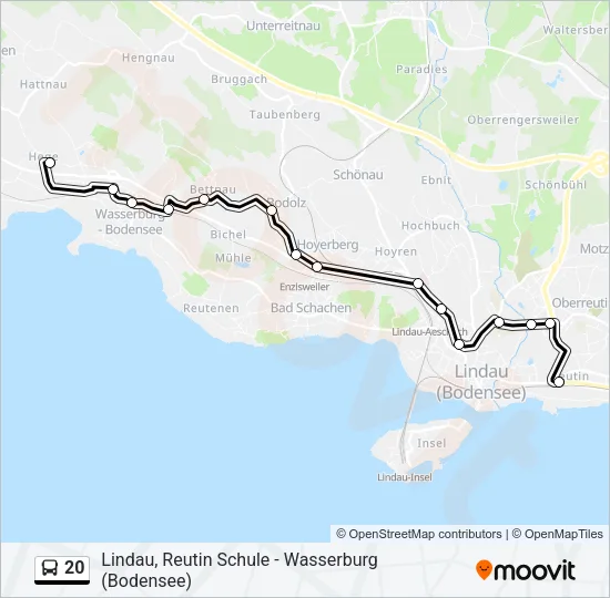 20 Bus Line Map
