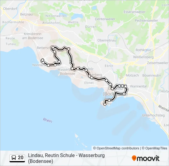 20 Bus Line Map