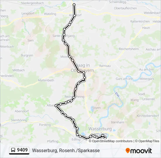 Автобус 9409: карта маршрута