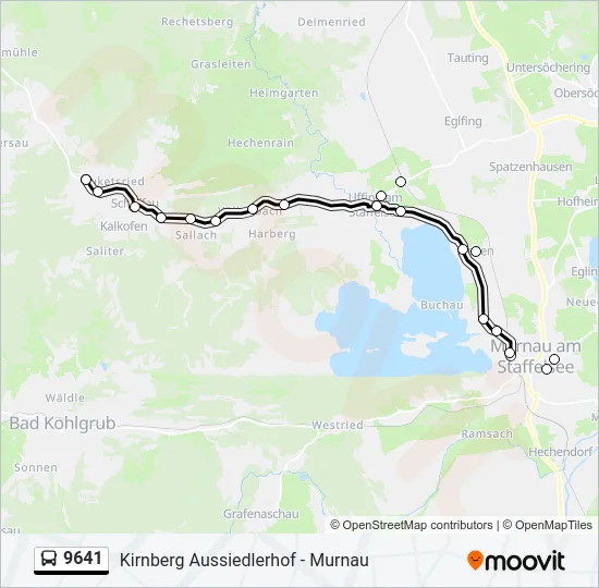 Автобус 9641: карта маршрута