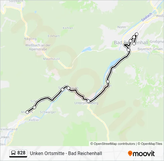 Автобус 828: карта маршрута
