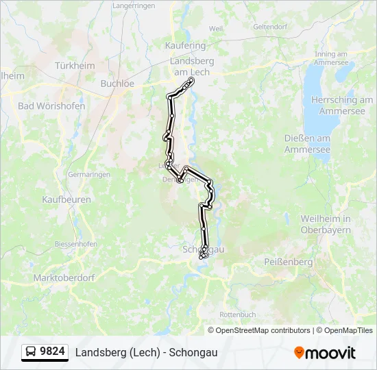 9824 Bus Line Map