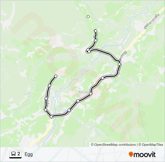 2 Bus Line Map