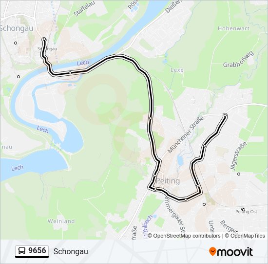 Автобус 9656: карта маршрута